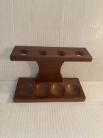 Vintage wooden 4 pipe holder display